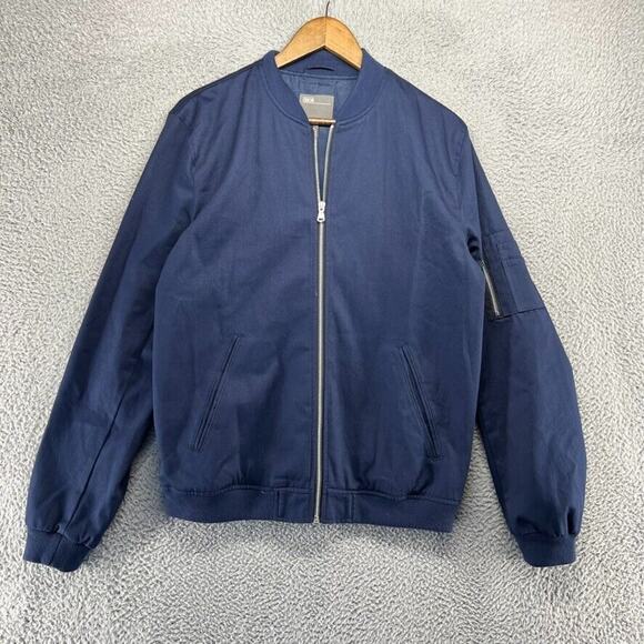 Asos Jacket Men's Medium Full Zip Solid Pockets Casual Blank Cotton Streetwear - Picture 1 of 9